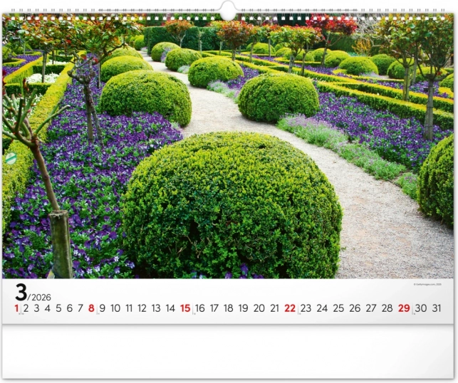 Calendario da parete Giardini 2026