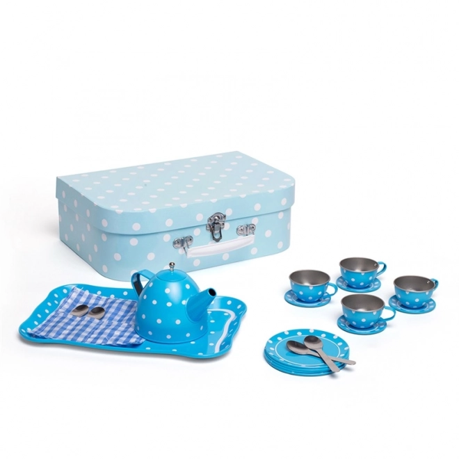 Set da tè con pois blu di Bigjigs Toys