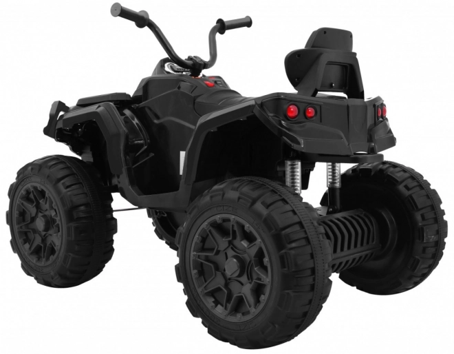 Quad ATV 2,4GHz a batteria per bambini nero + telecomando + ruote EVA + radio MP3 + partenza lenta