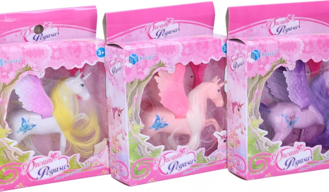 Unicorno con criniera colorata 12 cm