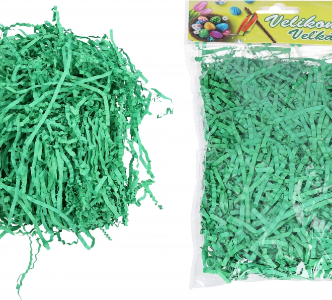 Erba decorativa di carta verde