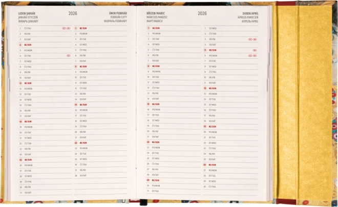 Agenda settimanale magnetica Gustav Klimt 2025