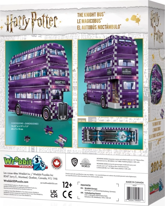 Puzzle 3D Wrebbit Autobus Magico di Harry Potter