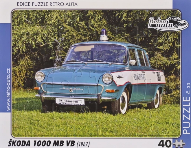 Puzzle RETRO-CARS Škoda 1000 MB VB 1967