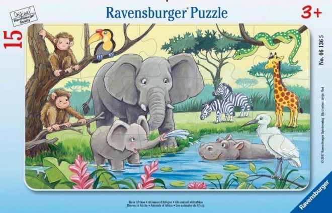 Puzzle animali africani 15 pezzi