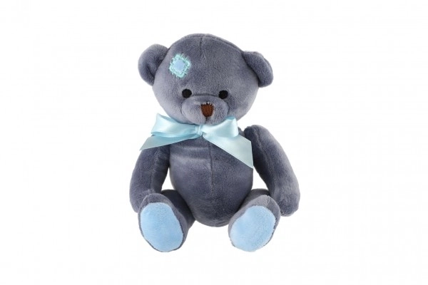 Orsetto Seduto con Fiocco in Peluche 20cm Blu