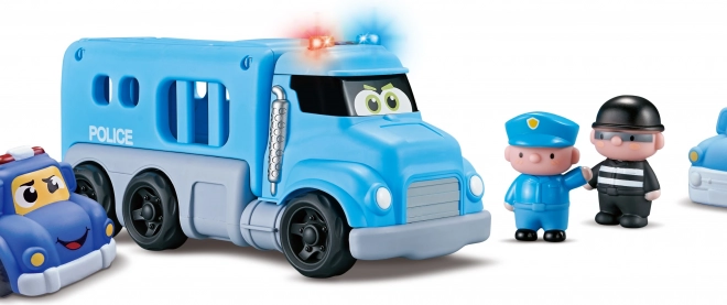 Auto della polizia con effetti - set da 4 pz