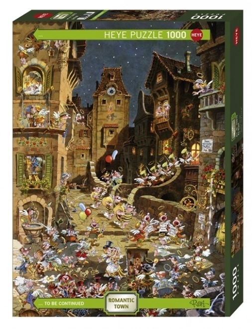 Puzzle 1000 pezzi - Città romantica, notte