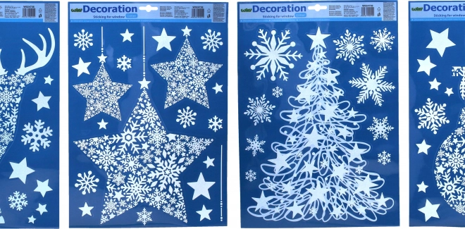 Decorazione per finestra natalizia 41x29 cm