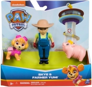 Set di personaggi PAW Patrol: Skye, la contadina Yumi e il maialino