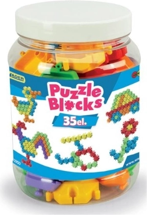 Puzzle costruzioni in barattolo 35 pezzi