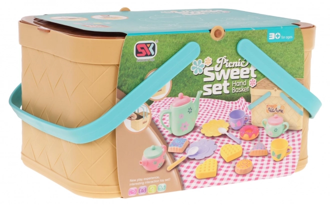 Set picnic bambini con accessori e cestino