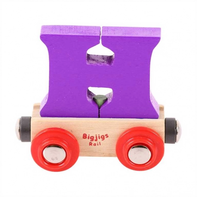 Vagone Bigjigs Rail con Lettera H