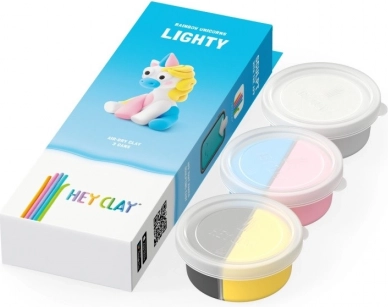 Pasta modellabile Hey Clay Unicorni 3 confezioni, Lighty