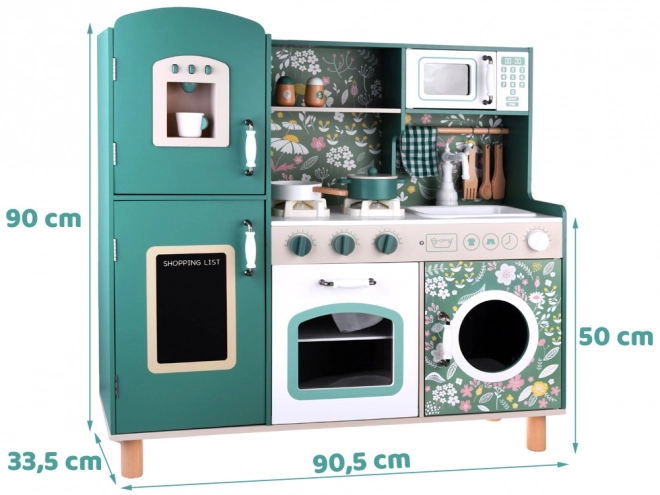 Grande frigorifero vintage da cucina in legno accessori per lavatrice ZA4833
