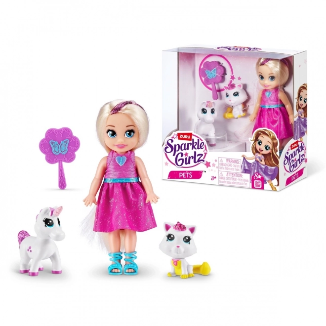 Bambola Principessa Sparkle Girlz con Animali