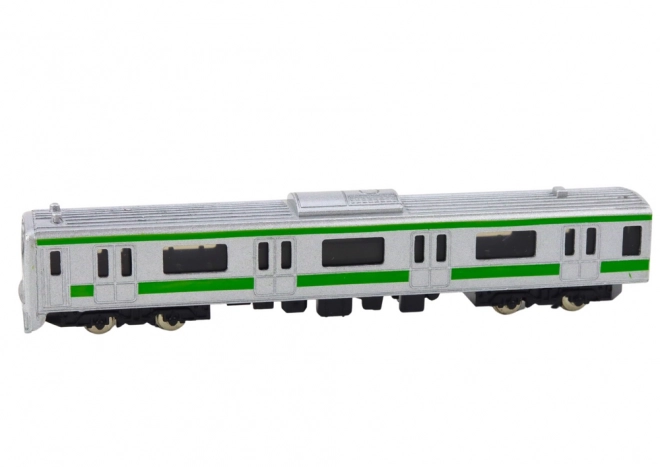 Modello Collezionistico di Vagone Ferroviario in Metallo Argento 1:48