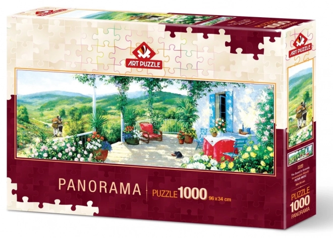 Puzzle panoramico ospite sulla veranda 1000 pezzi