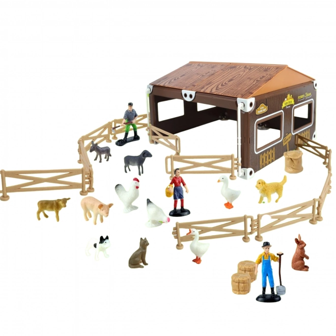 Set piccola fattoria con animali e accessori