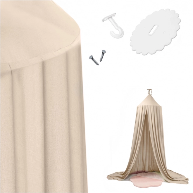 Baldacchino a tenda tipì grigio sospeso – beige