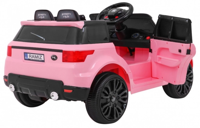 Auto elettrica per bambini rosa con radiocomando e funzioni di sicurezza