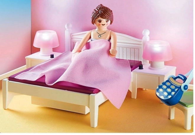 Set di Figure Dollhouse Camera da Letto con Angolo Cucito