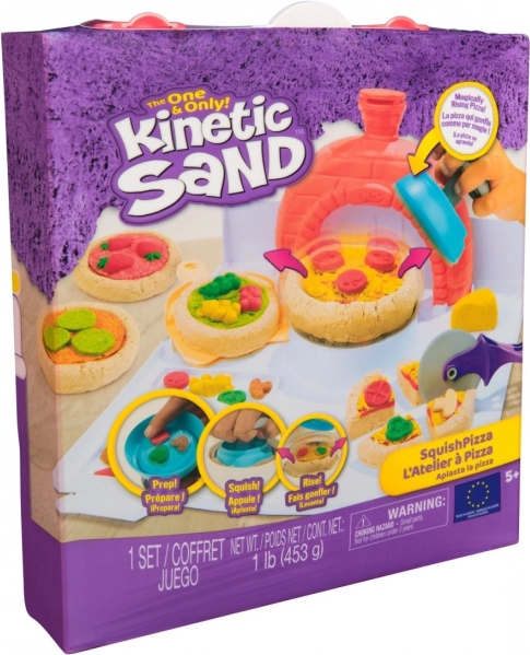 kinetic sand set pizza squishpizza – set creativo con forno e strumenti