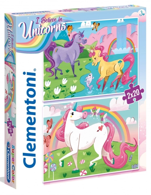 Puzzle Clementoni Credo nei Unicorni 2x20 Pezzi