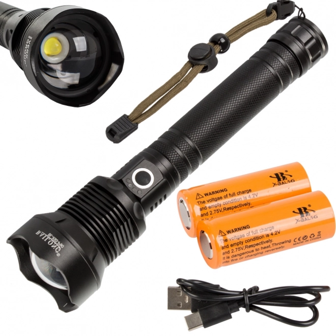 Torcia tattica militare Bailong con LED Cree XHP90