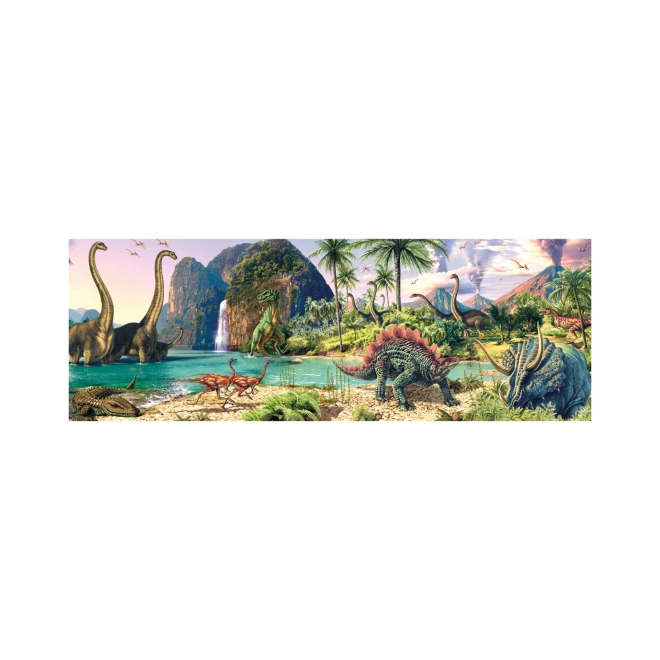 Puzzle panoramico dinosauri al lago 150 pezzi