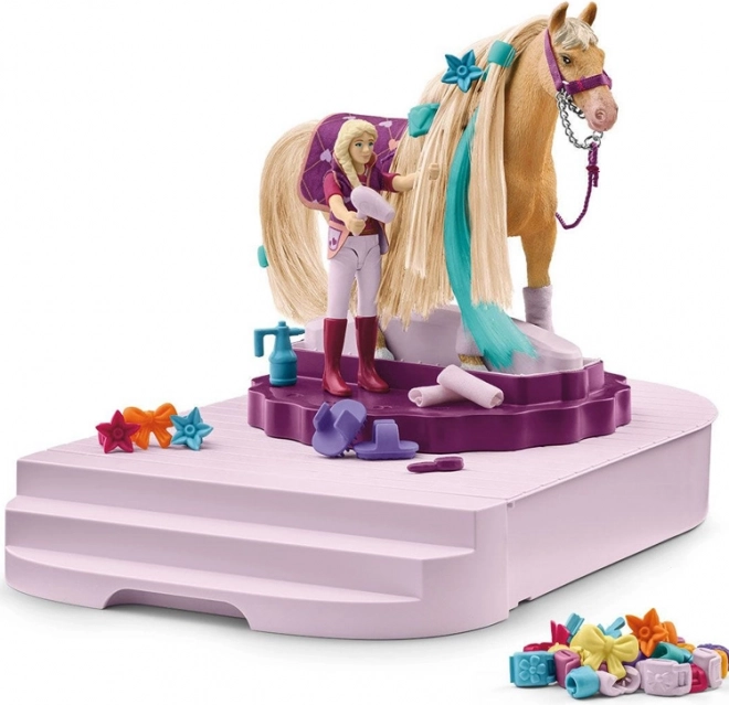 Stazione girevole per la cura dei cavalli Schleich Horse Club Sofia's Beauties