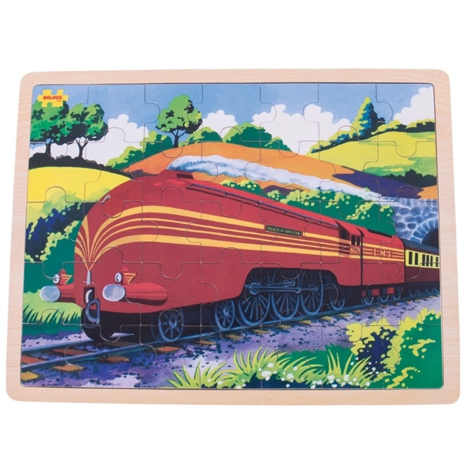 Puzzle in legno treno storico Duchessa di Hamilton 35 pezzi