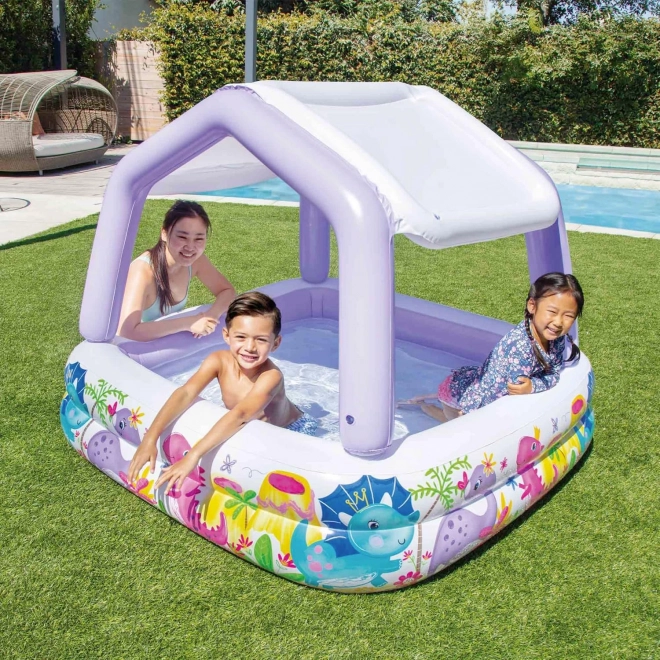 Piscina gonfiabile con baldacchino per bambini INTEX dino