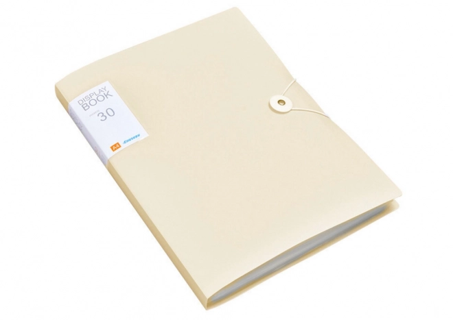 Cartella in plastica con elastico e tasche Beige A4
