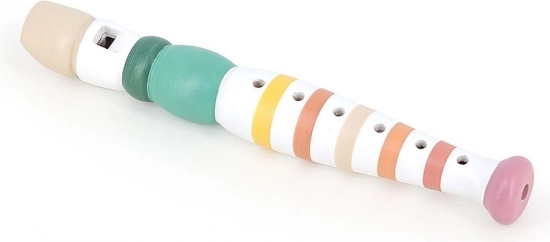 Vilac Flauto di legno a strisce multicolore per bambini