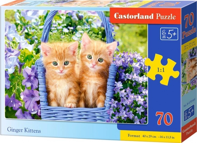 Puzzle 70 pezzi Gatti Rossi