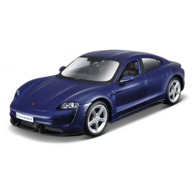 Modello in metallo Porsche Taycan Turbo S Blu in scala 1/24