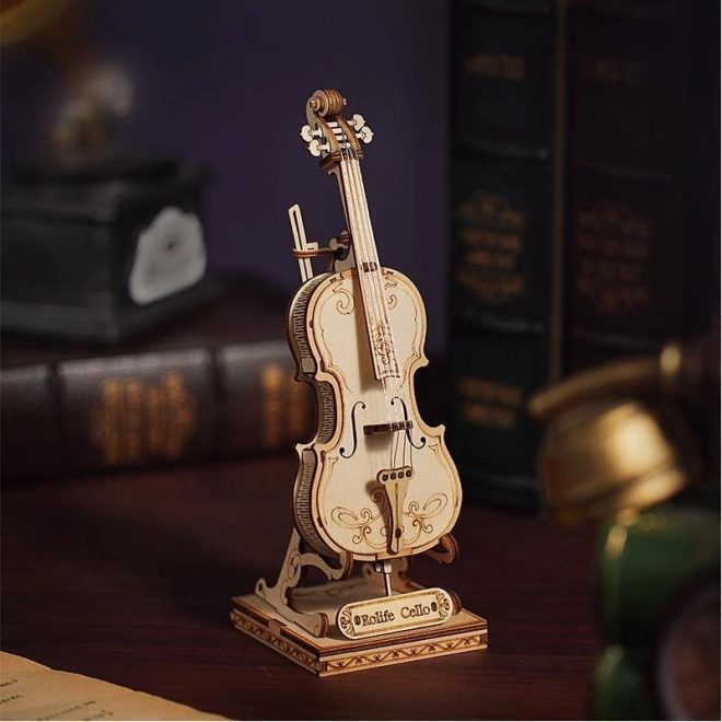 Puzzle 3D in legno Violoncello di RoboTime