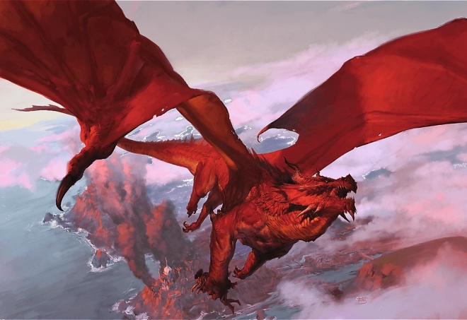 Puzzle in legno Dungeons & Dragons: Drago Rosso Antico