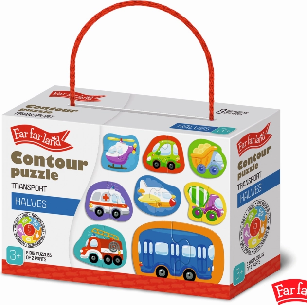 Puzzle sagomati trasporti 8 immagini – FAR FAR LAND