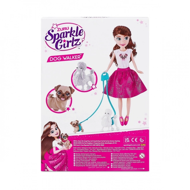 Bambola Passeggiata con il Cane Sparkle Girlz