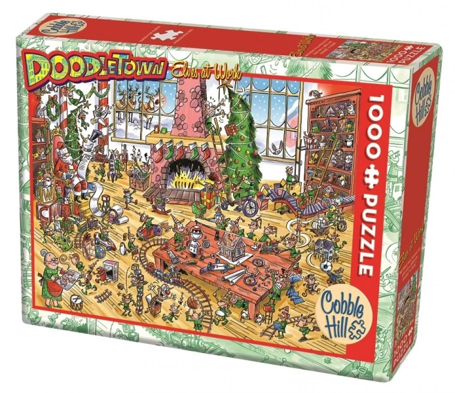 Puzzle COBBLE HILL DoodleTown Lavoro degli Gnometti 1000 Pezzi