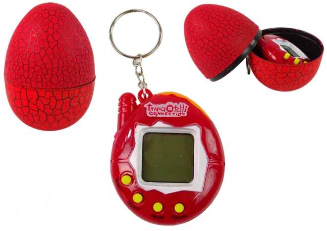 Tamagotchi rosso in guscio uovo gioco elettronico