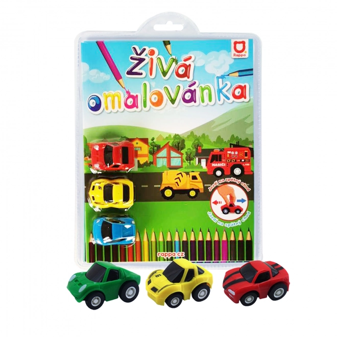 Omalovánka auto da corsa - set 3 pezzi