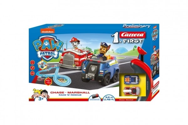 Pista Carrera First Paw Patrol 3,5m con 2 Auto