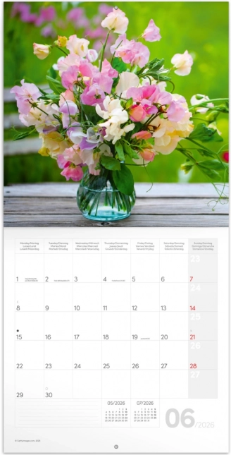 Calendario per appunti Fiori 2026