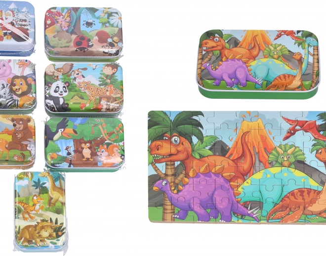 Puzzle 60 pezzi in scatola di latta