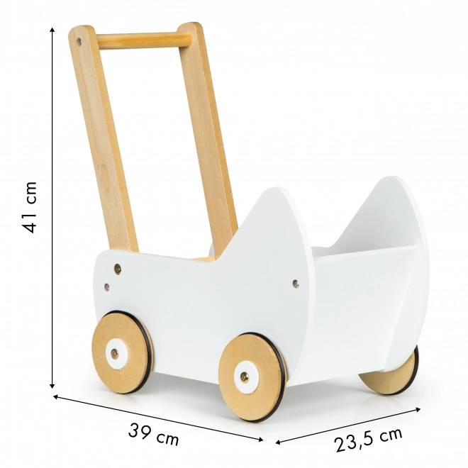 Passeggino in legno per bambole ECOTOYS