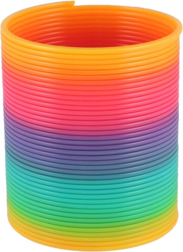 Spirale giocattolo di plastica arcobaleno