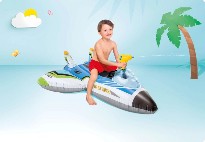 Aereo gonfiabile con pistola ad acqua, verde INTEX 57536